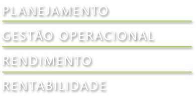 Planejamento Gestão Operacional Rendimento Rentabilidade